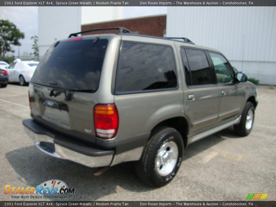 2001 Ford Explorer XLT 4x4 Spruce Green Metallic / Medium Prairie Tan Photo #8