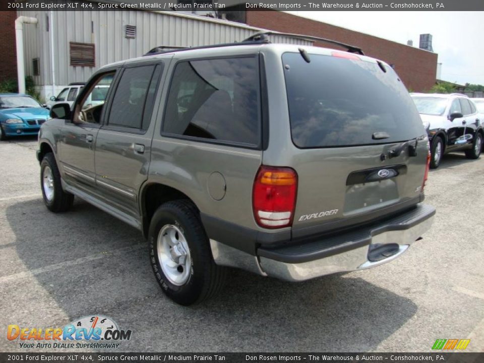 2001 Ford Explorer XLT 4x4 Spruce Green Metallic / Medium Prairie Tan Photo #10