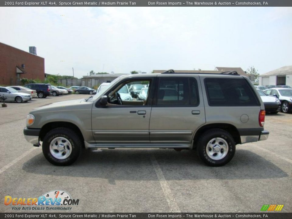 2001 Ford Explorer XLT 4x4 Spruce Green Metallic / Medium Prairie Tan Photo #11