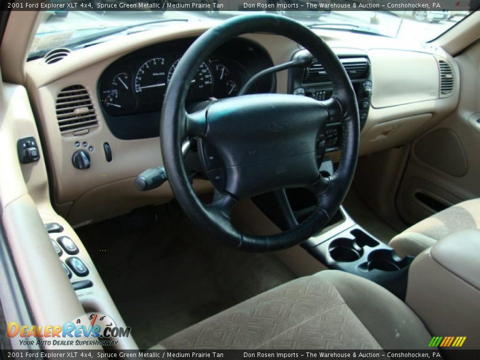 2001 Ford Explorer XLT 4x4 Spruce Green Metallic / Medium Prairie Tan Photo #12