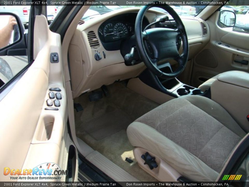 2001 Ford Explorer XLT 4x4 Spruce Green Metallic / Medium Prairie Tan Photo #13