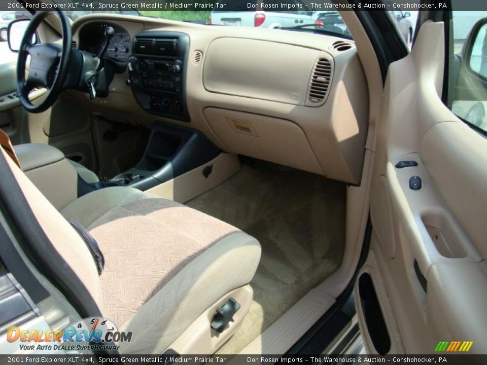 2001 Ford Explorer XLT 4x4 Spruce Green Metallic / Medium Prairie Tan Photo #18
