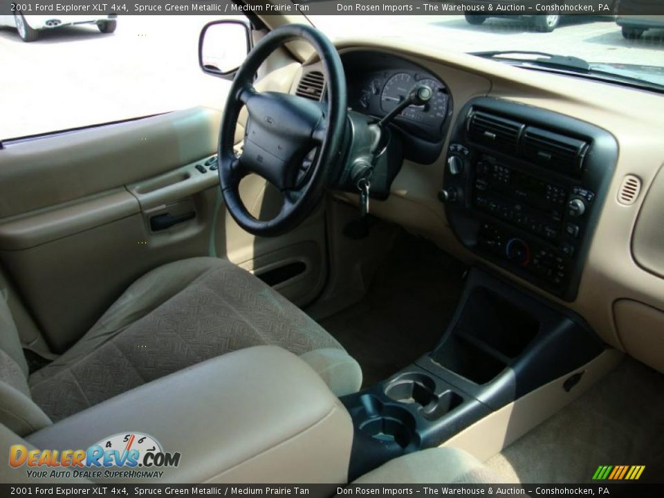 2001 Ford Explorer XLT 4x4 Spruce Green Metallic / Medium Prairie Tan Photo #19