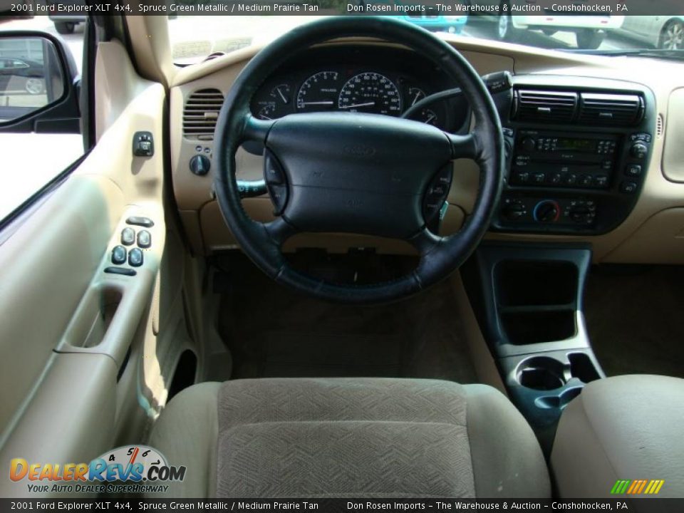 2001 Ford Explorer XLT 4x4 Spruce Green Metallic / Medium Prairie Tan Photo #27