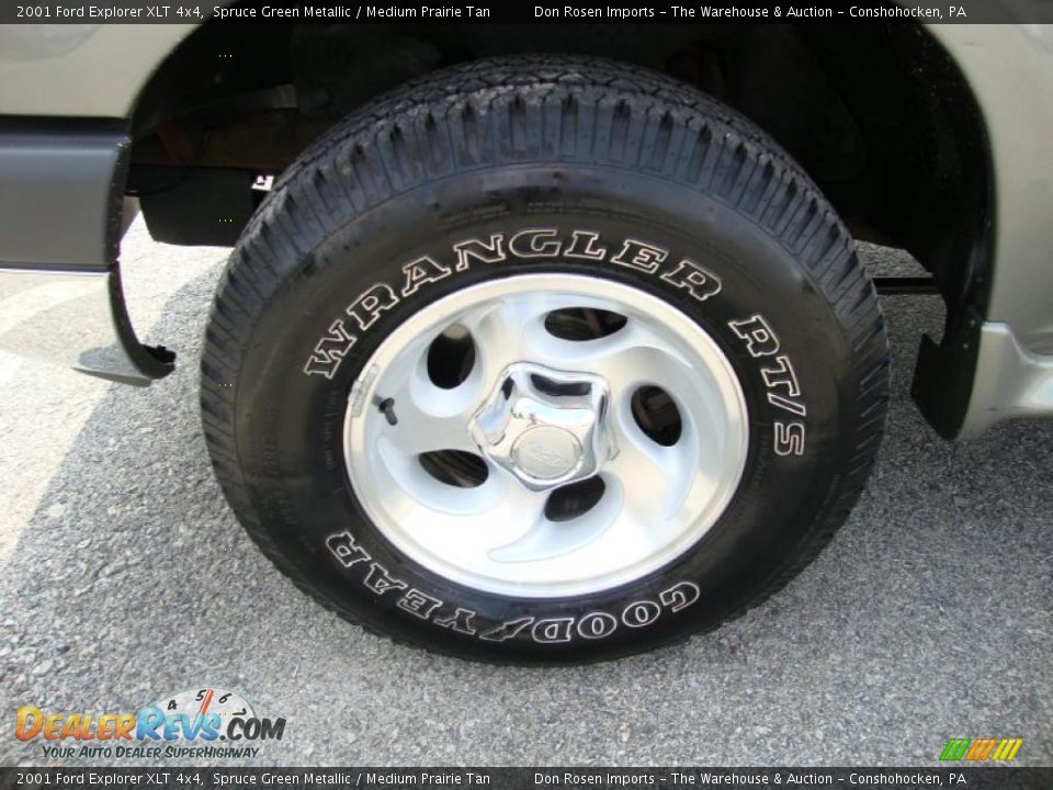 2001 Ford Explorer XLT 4x4 Spruce Green Metallic / Medium Prairie Tan Photo #35