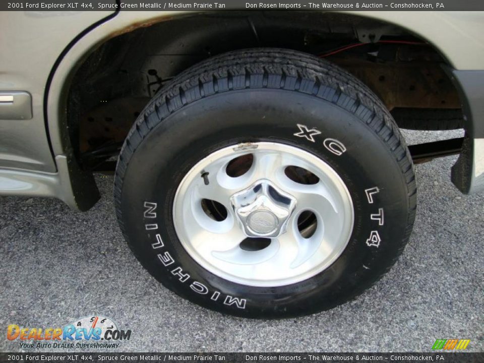 2001 Ford Explorer XLT 4x4 Spruce Green Metallic / Medium Prairie Tan Photo #36