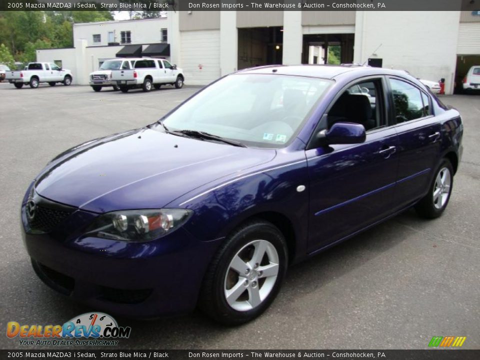 2005 Mazda MAZDA3 i Sedan Strato Blue Mica / Black Photo #2