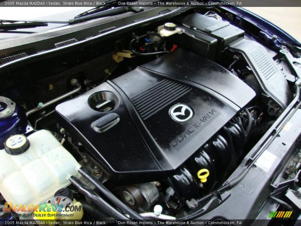 2005 Mazda MAZDA3 i Sedan Strato Blue Mica / Black Photo #32