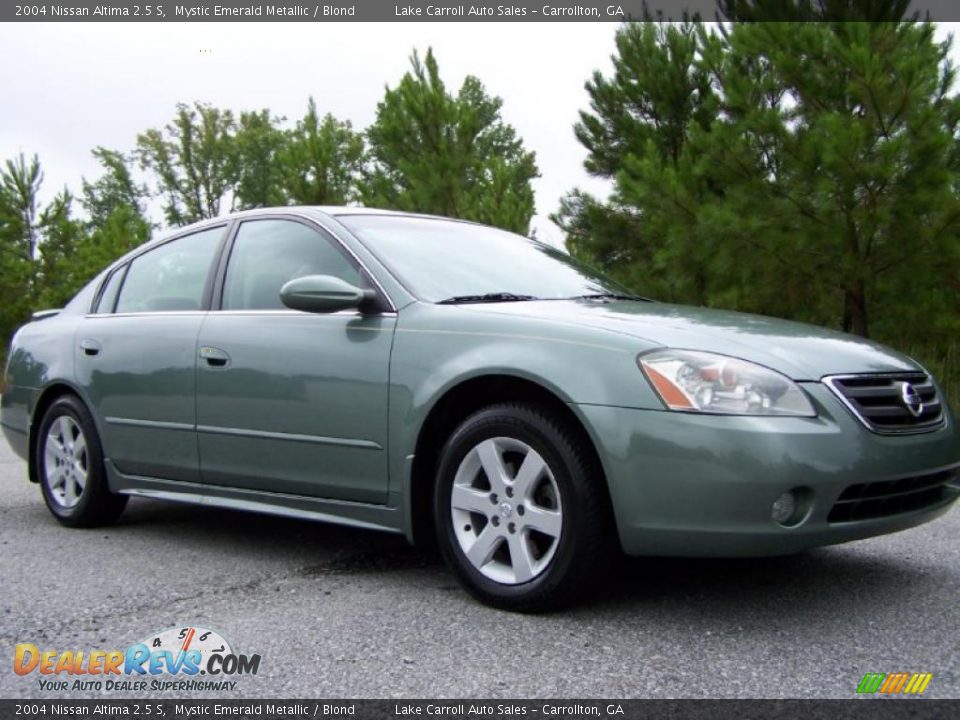 2004 Nissan Altima 2.5 S Mystic Emerald Metallic / Blond Photo #1