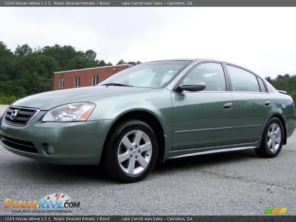 2004 Nissan Altima 2.5 S Mystic Emerald Metallic / Blond Photo #2