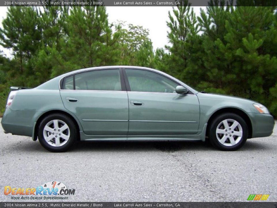 2004 Nissan Altima 2.5 S Mystic Emerald Metallic / Blond Photo #11