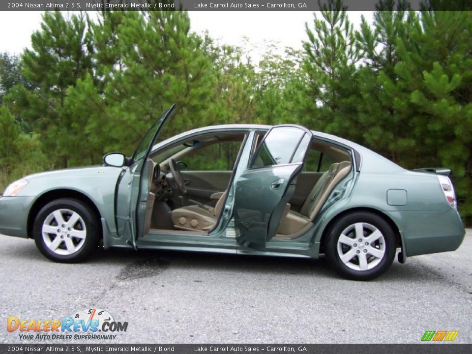 2004 Nissan Altima 2.5 S Mystic Emerald Metallic / Blond Photo #14