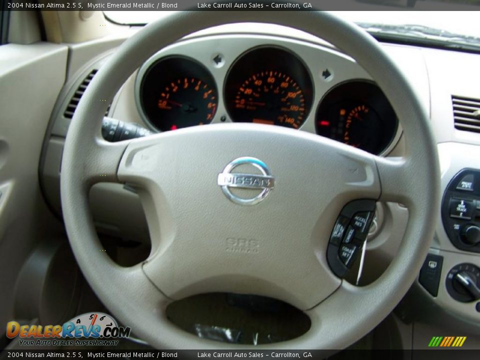 2004 Nissan Altima 2.5 S Mystic Emerald Metallic / Blond Photo #25