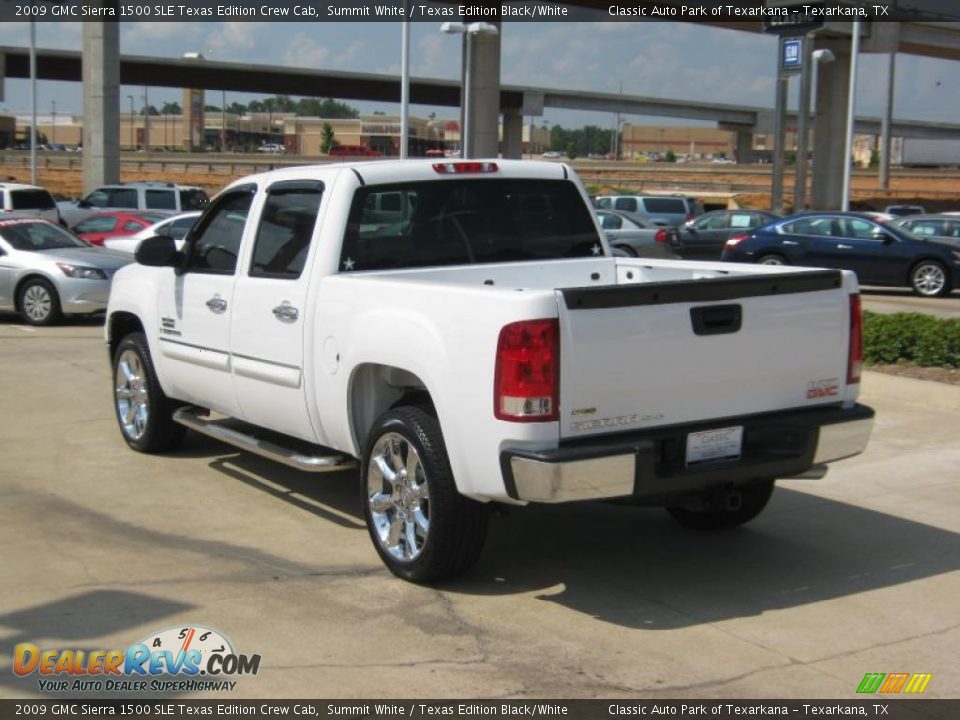 2009 GMC Sierra 1500 SLE Texas Edition Crew Cab Summit White / Texas Edition Black/White Photo #3