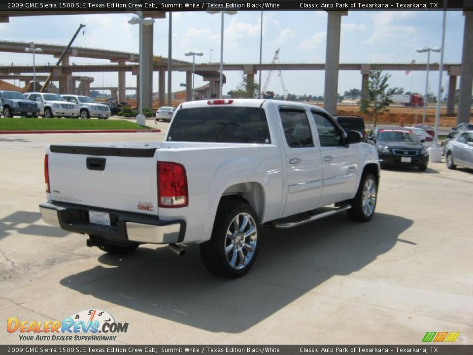 2009 GMC Sierra 1500 SLE Texas Edition Crew Cab Summit White / Texas Edition Black/White Photo #5