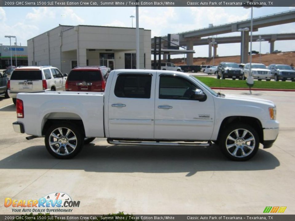 2009 GMC Sierra 1500 SLE Texas Edition Crew Cab Summit White / Texas Edition Black/White Photo #6