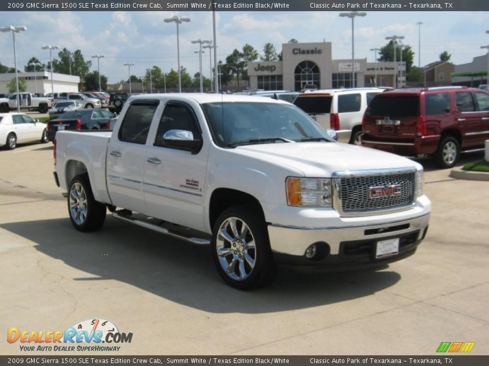 2009 GMC Sierra 1500 SLE Texas Edition Crew Cab Summit White / Texas Edition Black/White Photo #7