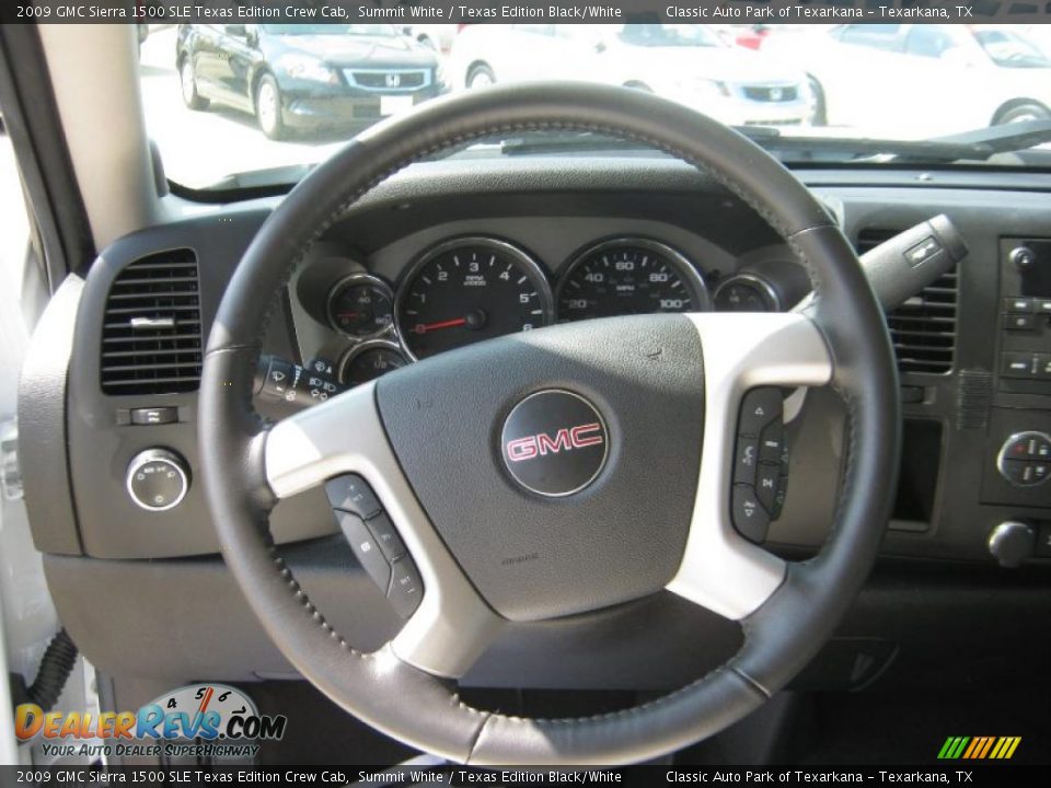 2009 GMC Sierra 1500 SLE Texas Edition Crew Cab Summit White / Texas Edition Black/White Photo #10