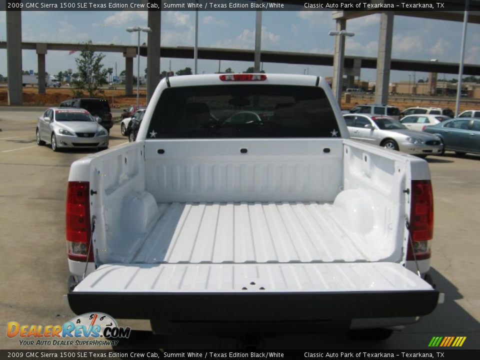 2009 GMC Sierra 1500 SLE Texas Edition Crew Cab Summit White / Texas Edition Black/White Photo #19