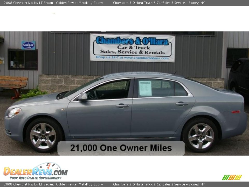 2008 Chevrolet Malibu LT Sedan Golden Pewter Metallic / Ebony Photo #2