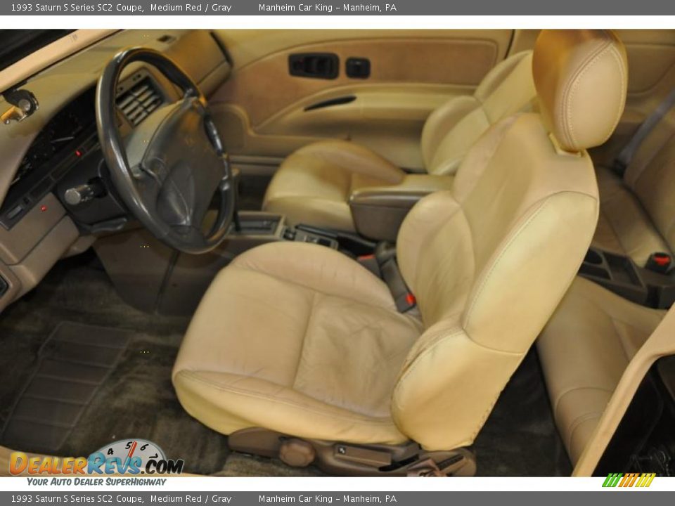 1993 Saturn S Series SC2 Coupe Medium Red / Gray Photo #11
