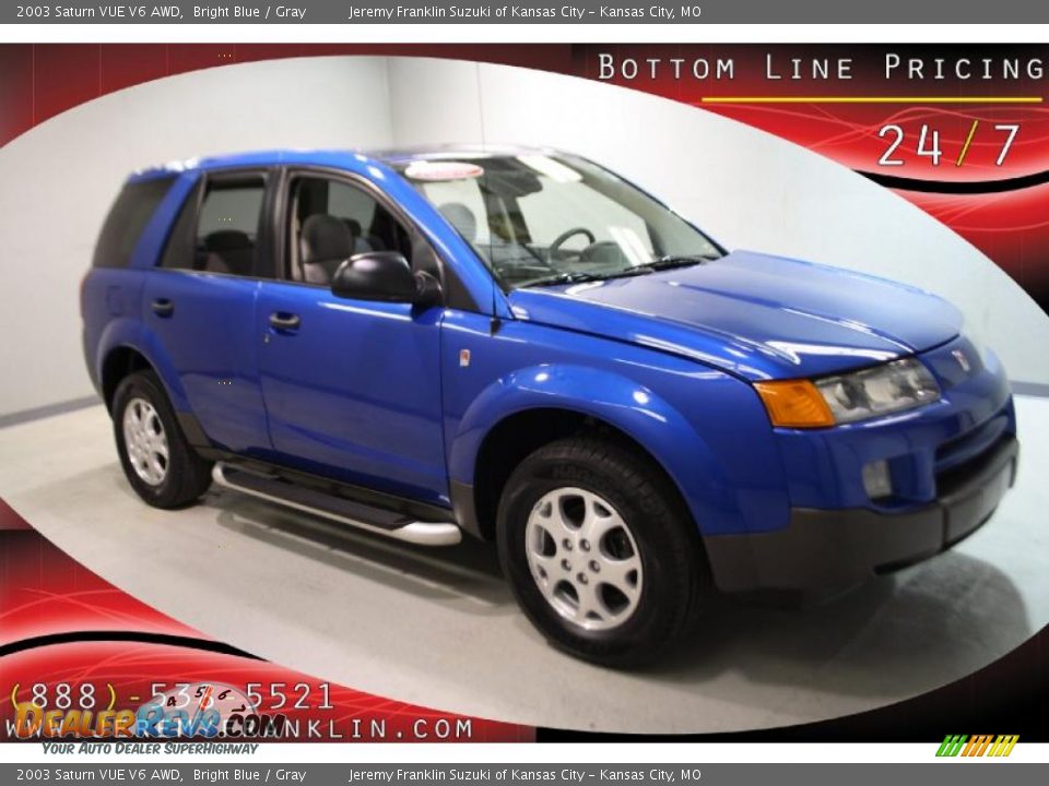 2003 Saturn VUE V6 AWD Bright Blue / Gray Photo #1