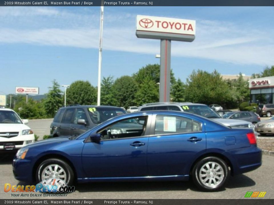 2009 Mitsubishi Galant ES Maizen Blue Pearl / Beige Photo #3
