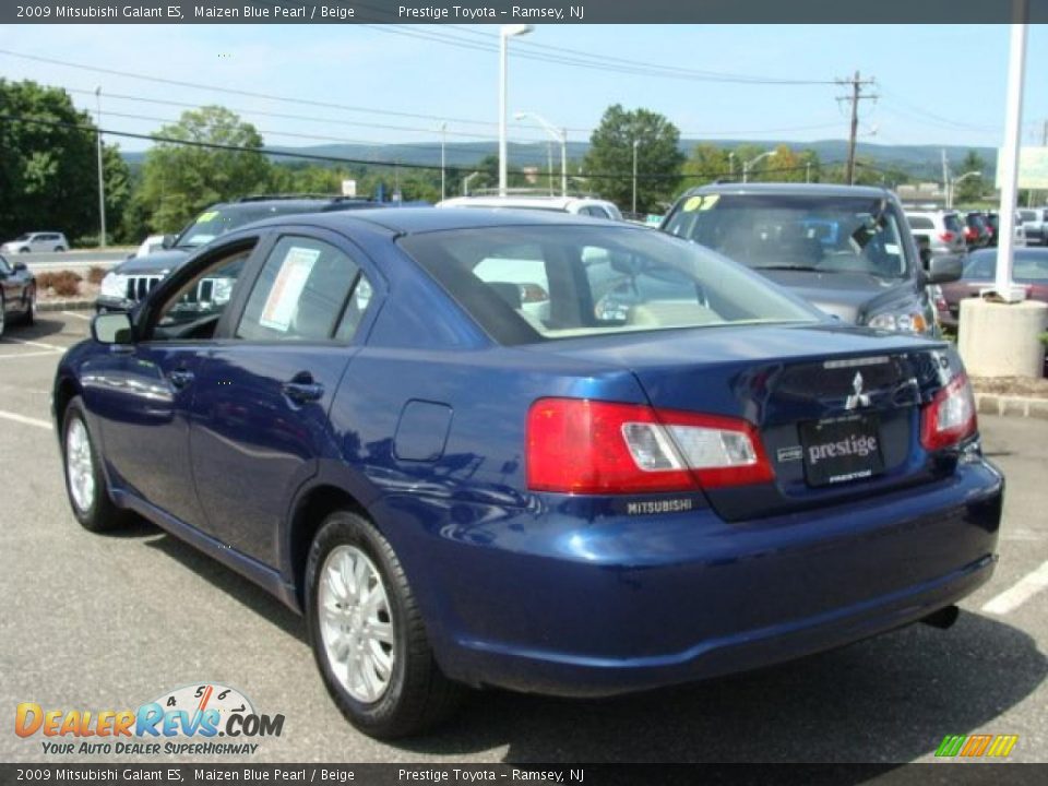 2009 Mitsubishi Galant ES Maizen Blue Pearl / Beige Photo #4