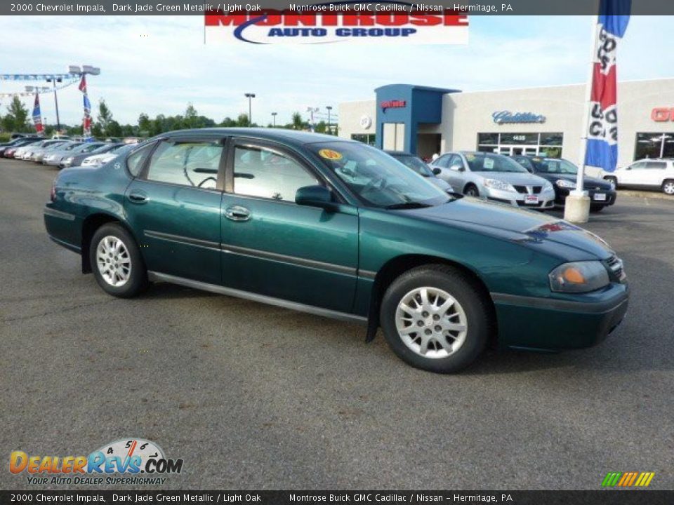 2000 Chevrolet Impala Dark Jade Green Metallic / Light Oak Photo #2