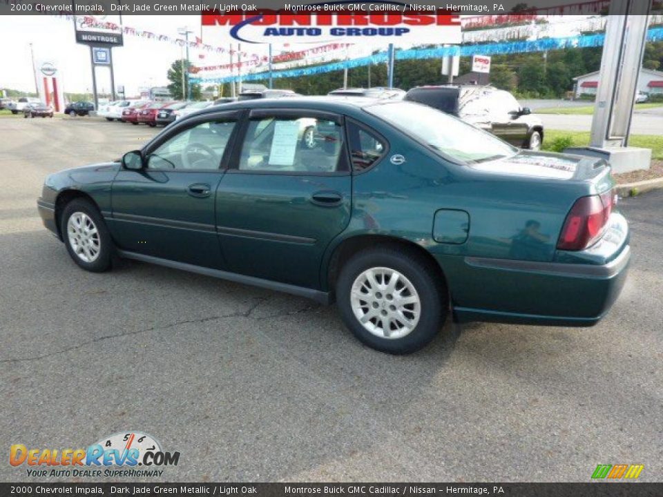 2000 Chevrolet Impala Dark Jade Green Metallic / Light Oak Photo #7