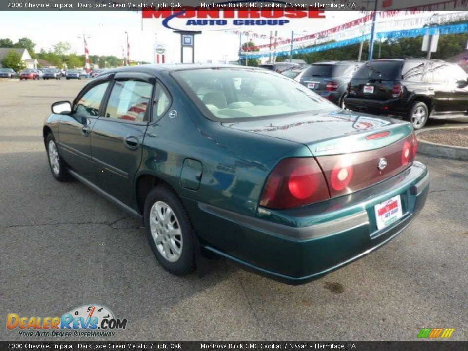 2000 Chevrolet Impala Dark Jade Green Metallic / Light Oak Photo #8
