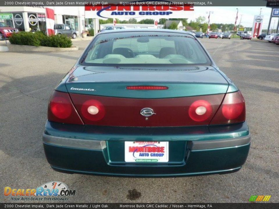 2000 Chevrolet Impala Dark Jade Green Metallic / Light Oak Photo #9