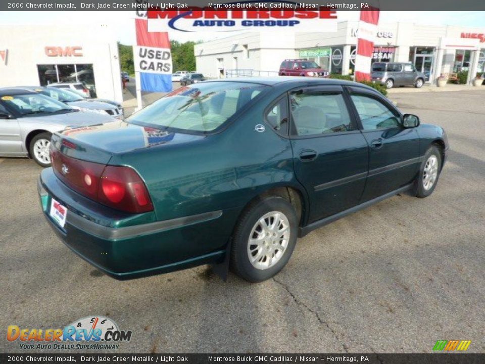 2000 Chevrolet Impala Dark Jade Green Metallic / Light Oak Photo #10