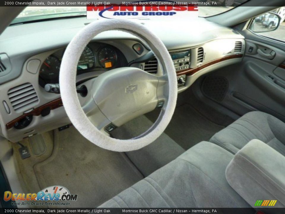2000 Chevrolet Impala Dark Jade Green Metallic / Light Oak Photo #16