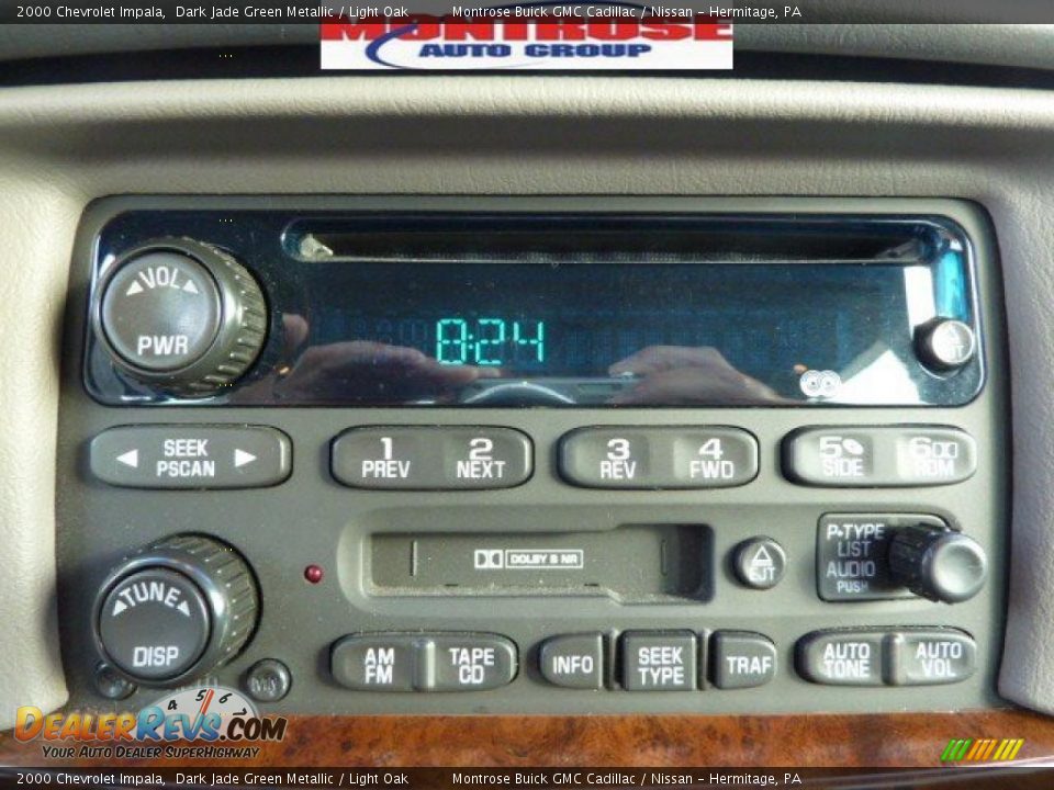 2000 Chevrolet Impala Dark Jade Green Metallic / Light Oak Photo #27