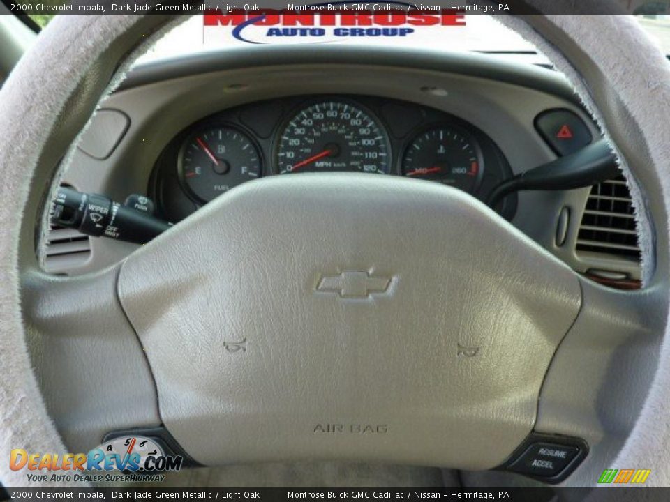 2000 Chevrolet Impala Dark Jade Green Metallic / Light Oak Photo #29