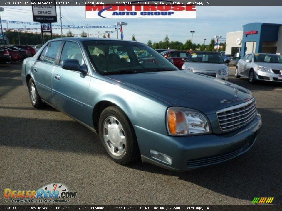 2000 Cadillac DeVille Sedan Parisian Blue / Neutral Shale Photo #3