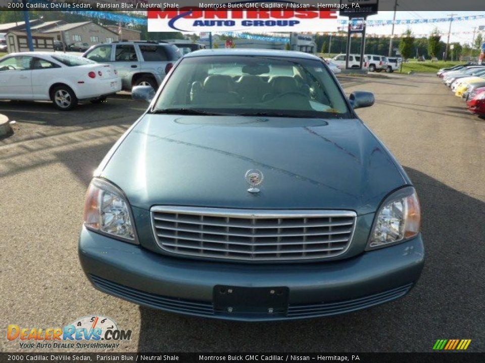 2000 Cadillac DeVille Sedan Parisian Blue / Neutral Shale Photo #4