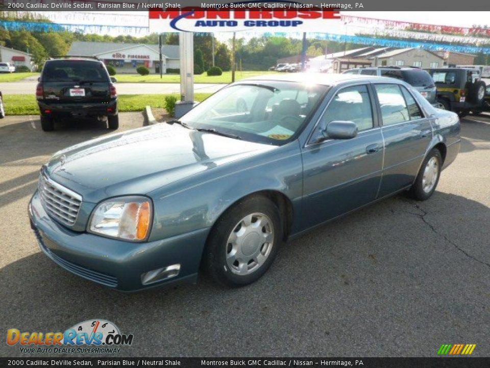 2000 Cadillac DeVille Sedan Parisian Blue / Neutral Shale Photo #5