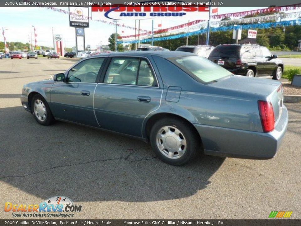 2000 Cadillac DeVille Sedan Parisian Blue / Neutral Shale Photo #7
