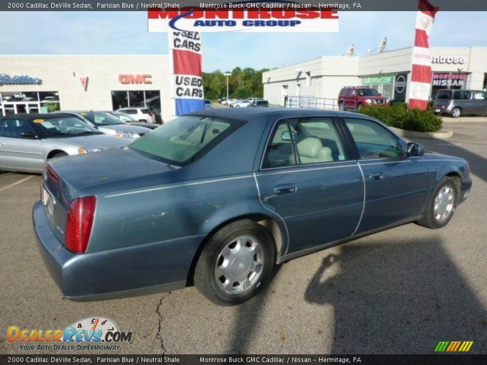 2000 Cadillac DeVille Sedan Parisian Blue / Neutral Shale Photo #10