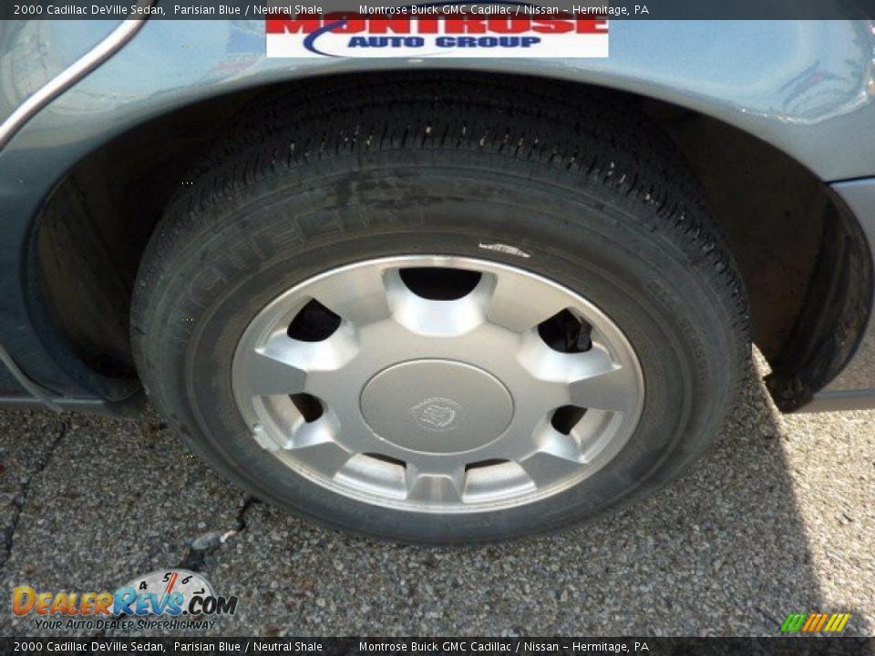 2000 Cadillac DeVille Sedan Parisian Blue / Neutral Shale Photo #14