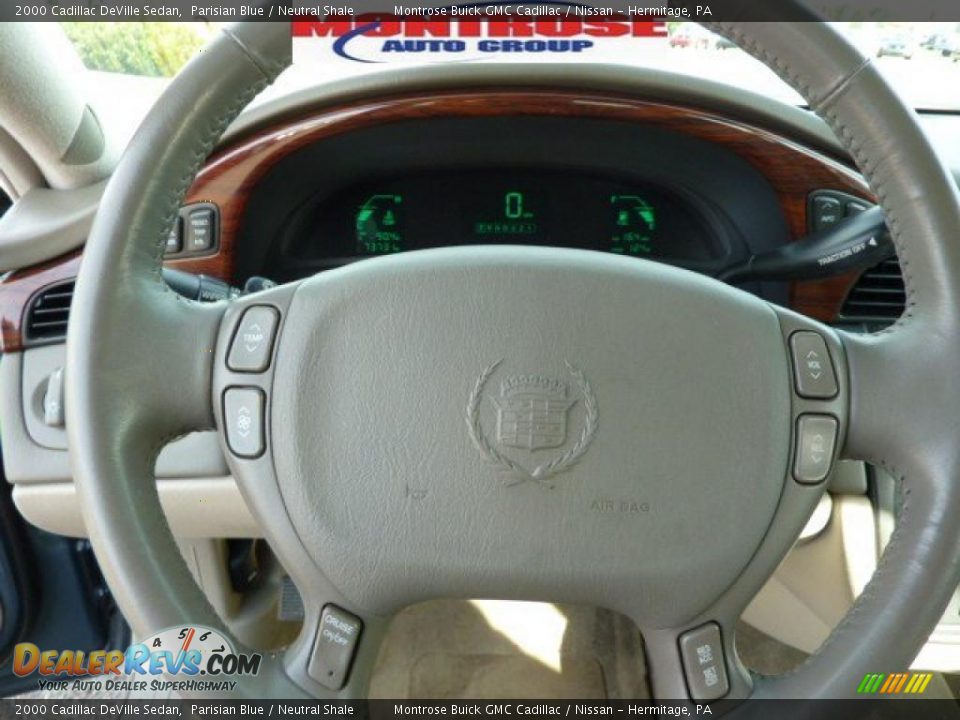 2000 Cadillac DeVille Sedan Parisian Blue / Neutral Shale Photo #29