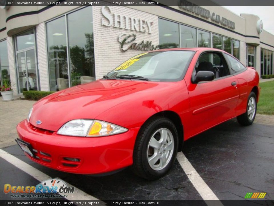 2002 Chevrolet Cavalier LS Coupe Bright Red / Graphite Photo #1