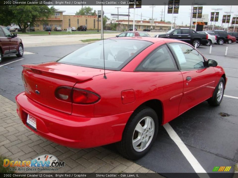 2002 Chevrolet Cavalier LS Coupe Bright Red / Graphite Photo #4