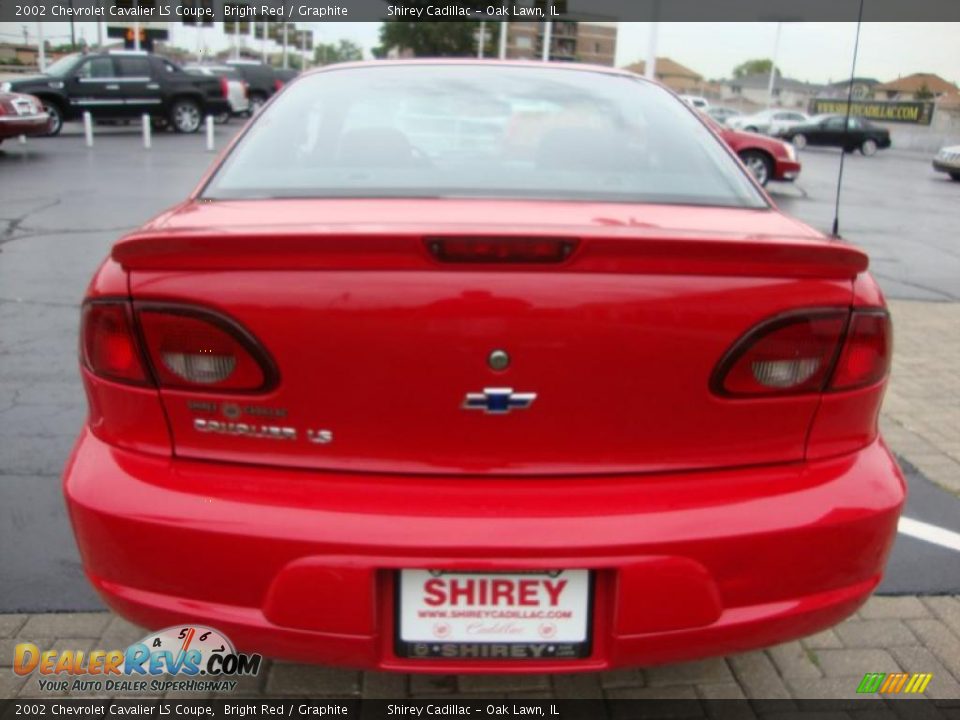 2002 Chevrolet Cavalier LS Coupe Bright Red / Graphite Photo #5