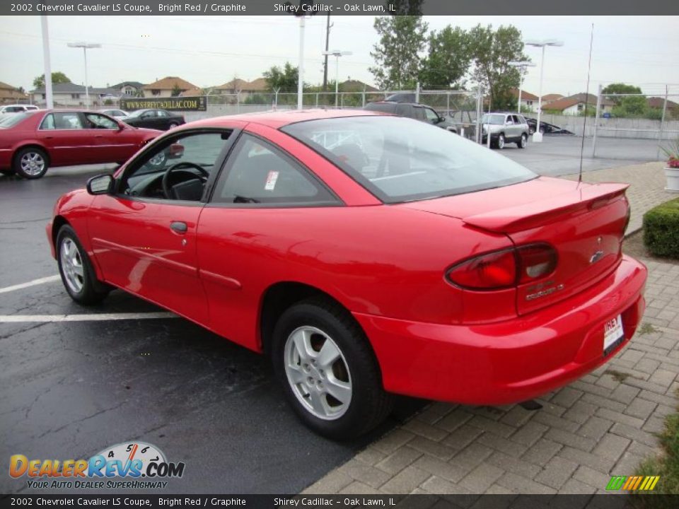 2002 Chevrolet Cavalier LS Coupe Bright Red / Graphite Photo #6