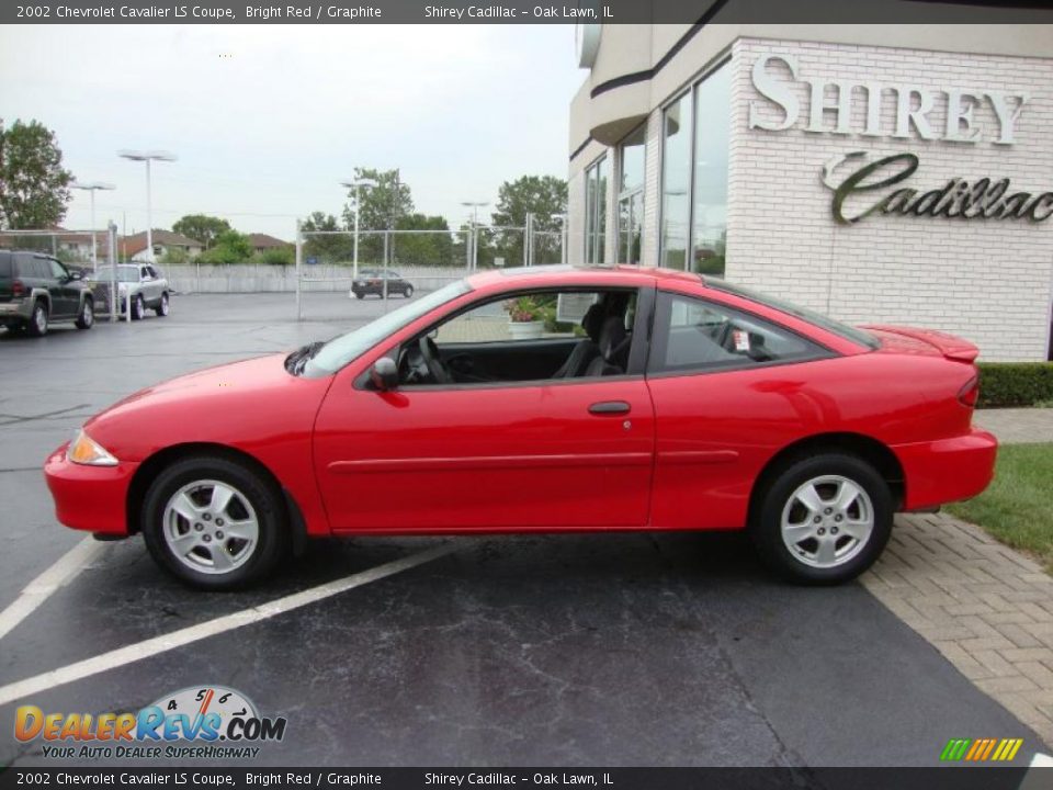 2002 Chevrolet Cavalier LS Coupe Bright Red / Graphite Photo #7