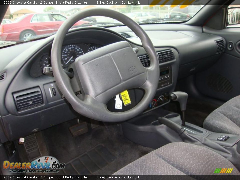 2002 Chevrolet Cavalier LS Coupe Bright Red / Graphite Photo #9