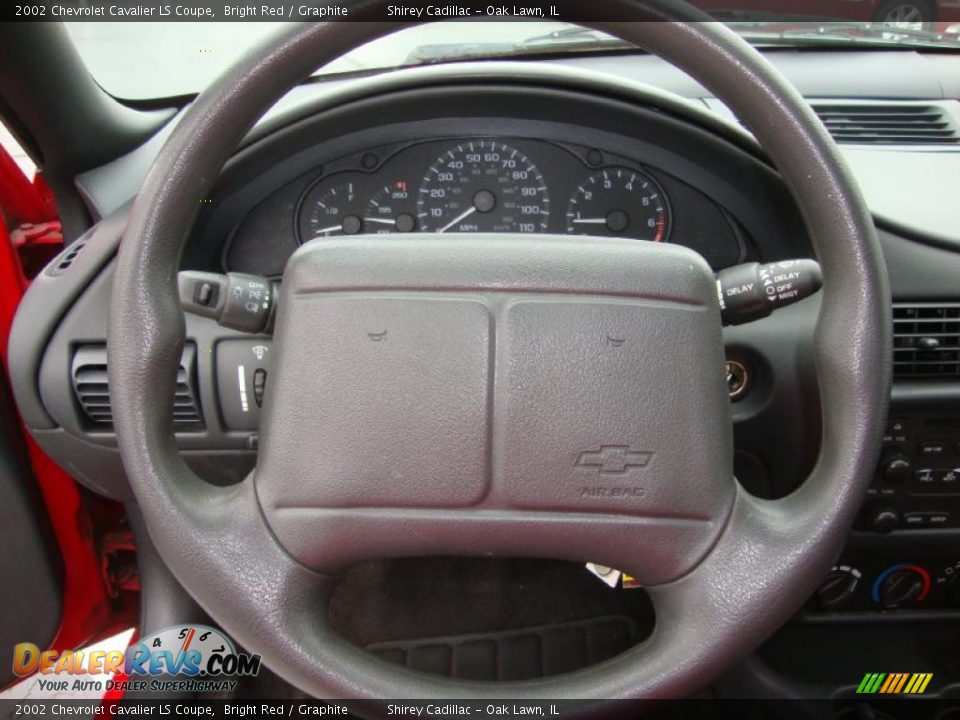 2002 Chevrolet Cavalier LS Coupe Bright Red / Graphite Photo #16